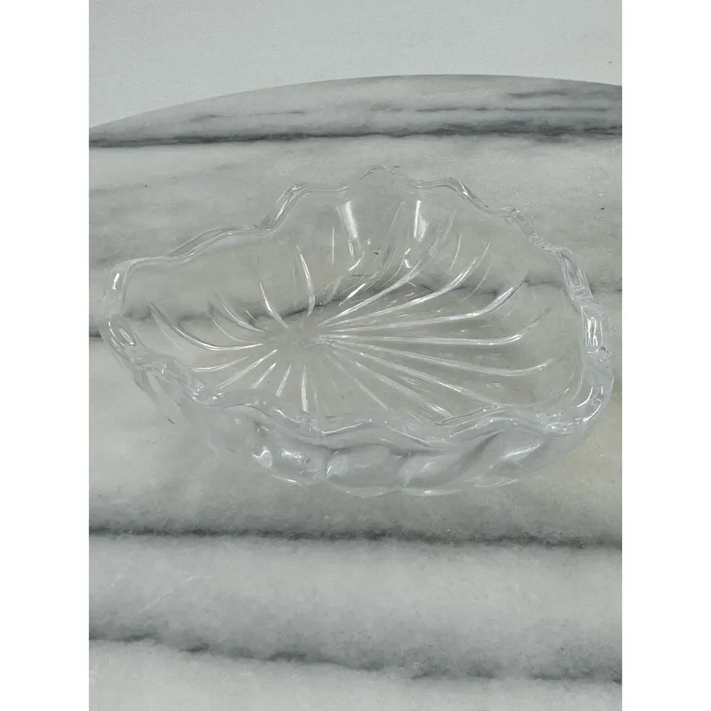 Vintage Crystal glass trinket dish